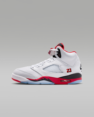 エアジョーダン5 JORDAN BRAND AIR JORDAN 5 RETRO OG (GS) WHITE/FIRE RED-BLACK